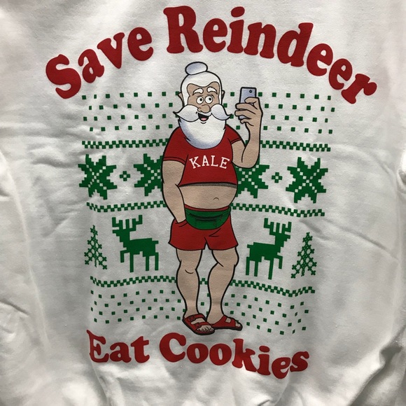 Gildan Sweaters - 1 LEFT! Gildan Xmas sweatshirt . White. Small. NIB